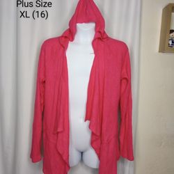 New WT Hot Barbi Pink Girl Cardigan Plus Size XL (16) $10