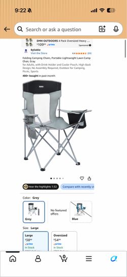 NEW w/ Tag Byliable Folding Camping Chair