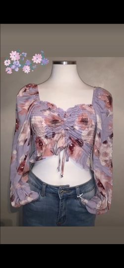 Floral Crop Top Blouse 