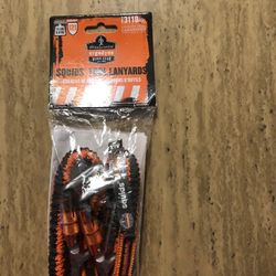 Ergodyne 3118F(x) Squids Tool Lanyard Dual Locking Carabiner, 15lbs