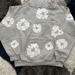Denim Tears Hoodie Grey And White