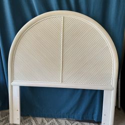 Vintage Pencil Reed Rattan Headboard 