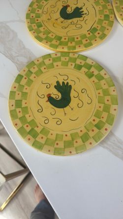 Chicken Rooster Hot Plate Set