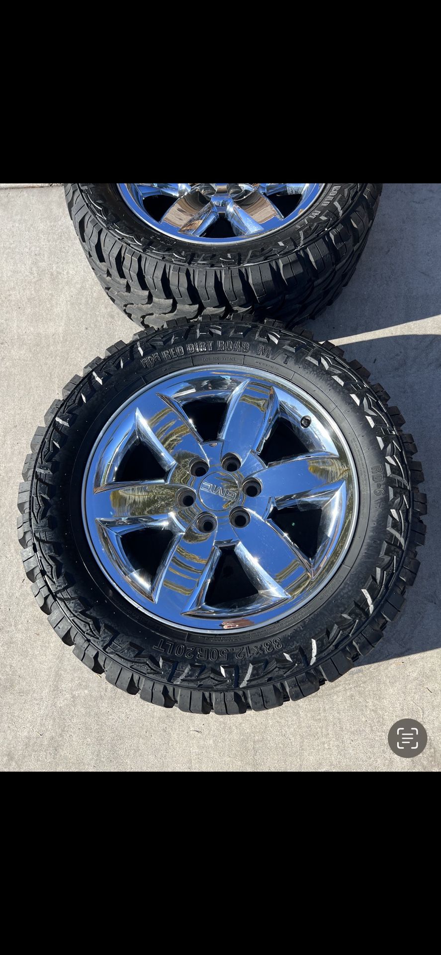 GMC 20” Chrome Wheels Oem 33x12.5R20 M/T NEW