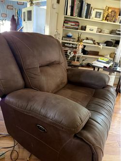 Cozy Brown Recliner with USB charger