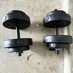 Set Of 25lb Dumbbells. 