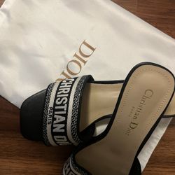 Black Dior Mini Heel 