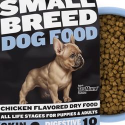 New bag of dog food for puppies