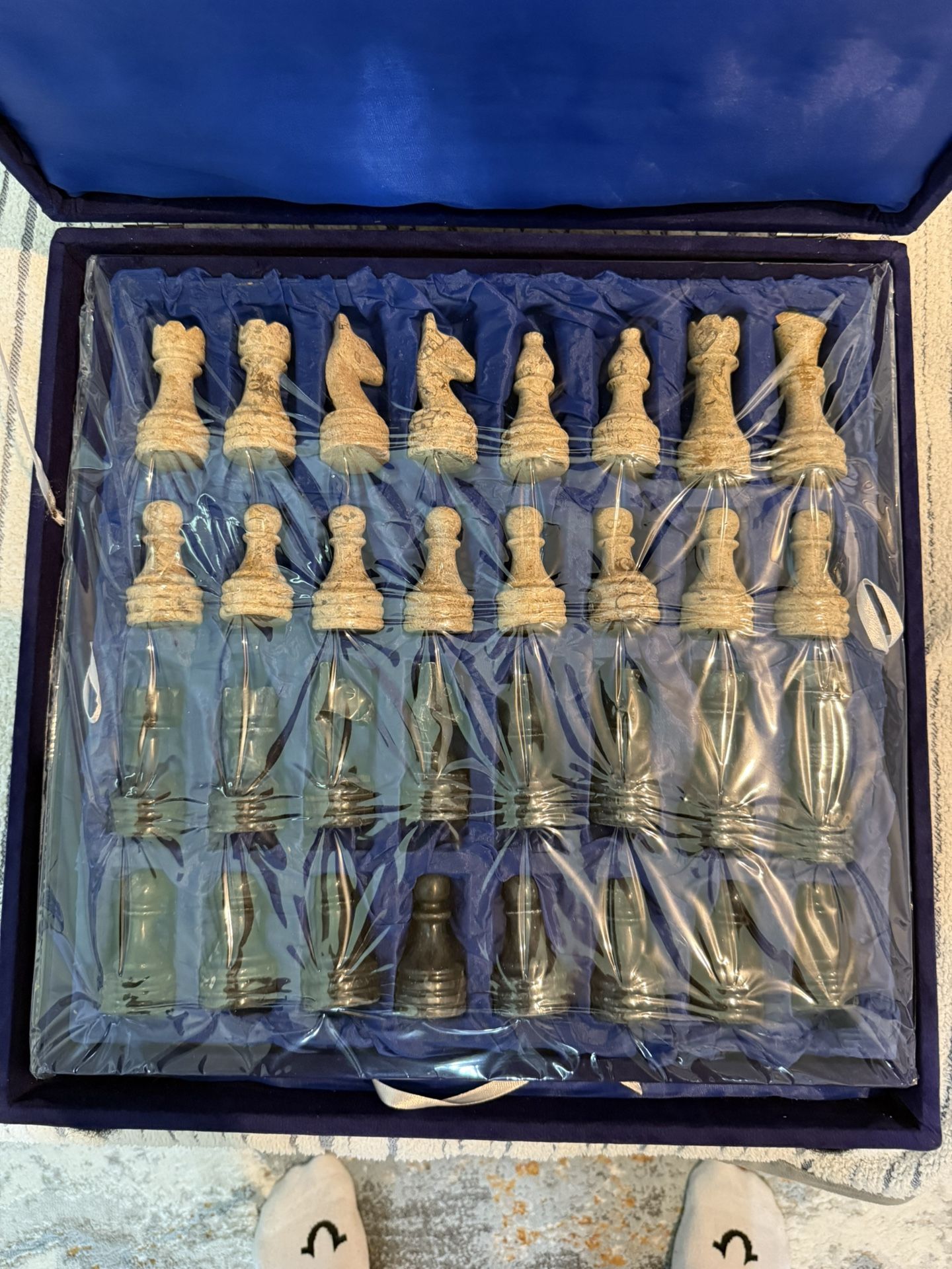 Chess Set: 100% Marble