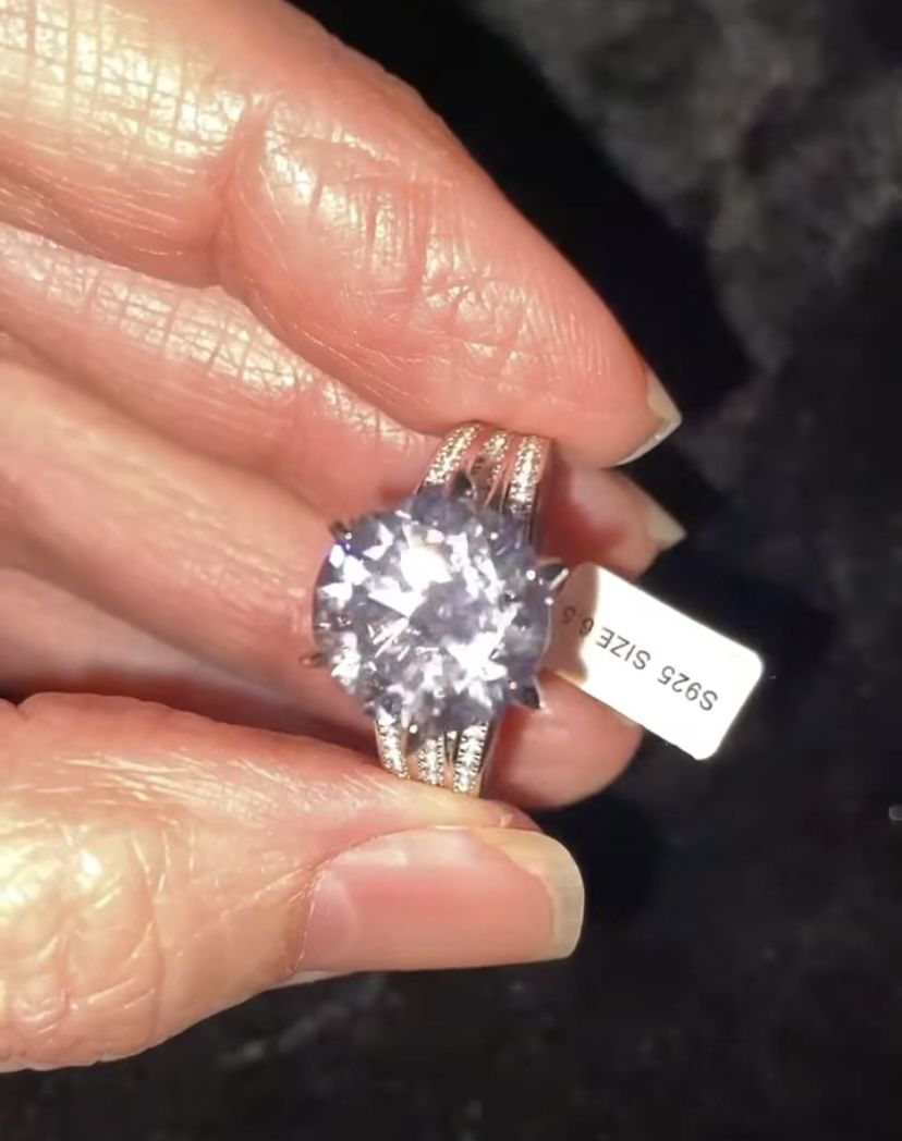 New Simulated Diamond Ring Travel ring- By Maxine-see ALL PICTURES