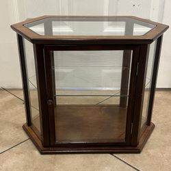 Solid Wood and Glass Jewelry Display