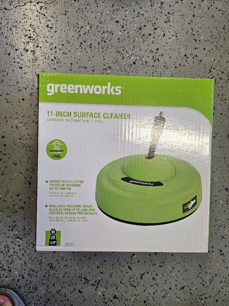 Greenworks 11 Inch Surface Cleaner, BRAND NEW FACTORY SEALED