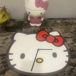 Hello Kitty Clock And Cookie Jar