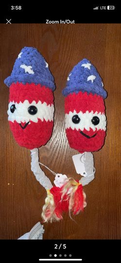 Crochet firework plush, firework friend plush, plush friend, firework toy