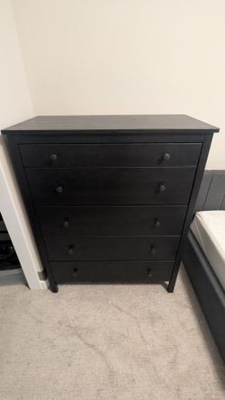 IKEA KOPPANG 5 Drawer Dresser Black Brown Chest