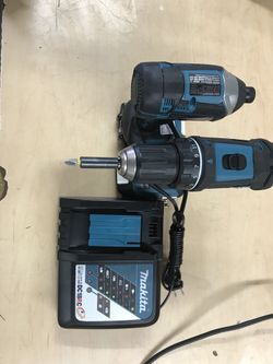 Makita 2 pic drill combo Kit 2 batteries and chargers set new