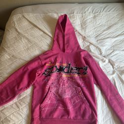 Pink Sp5der hoodie size M