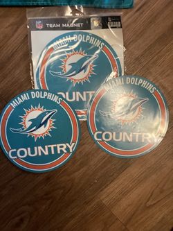 Miami Dolphins NFL Team Magnets Set of 3