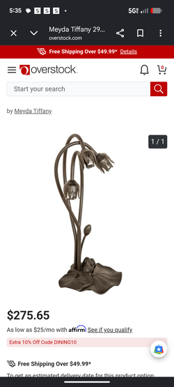 Lighting Pond Lily Three Light Table