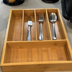 Bamboo Utensil Organizer 