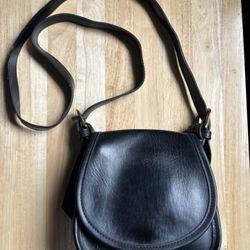 Genuine Leather Small Shoulder Bag / Crossbody Purse — Clean, Classic Design 