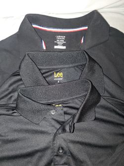 3x Teen Boy's Black Uniform Polo Shirt, EUC
