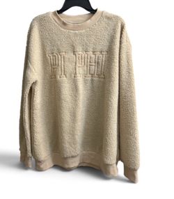 Charles River Apparel PI PHI Embroidered Beige Women’s Large Fleece Pullover
