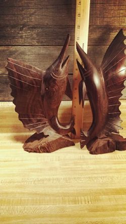2 Ironwood Marlins statue