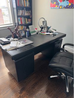 Dark Oak Office Desk