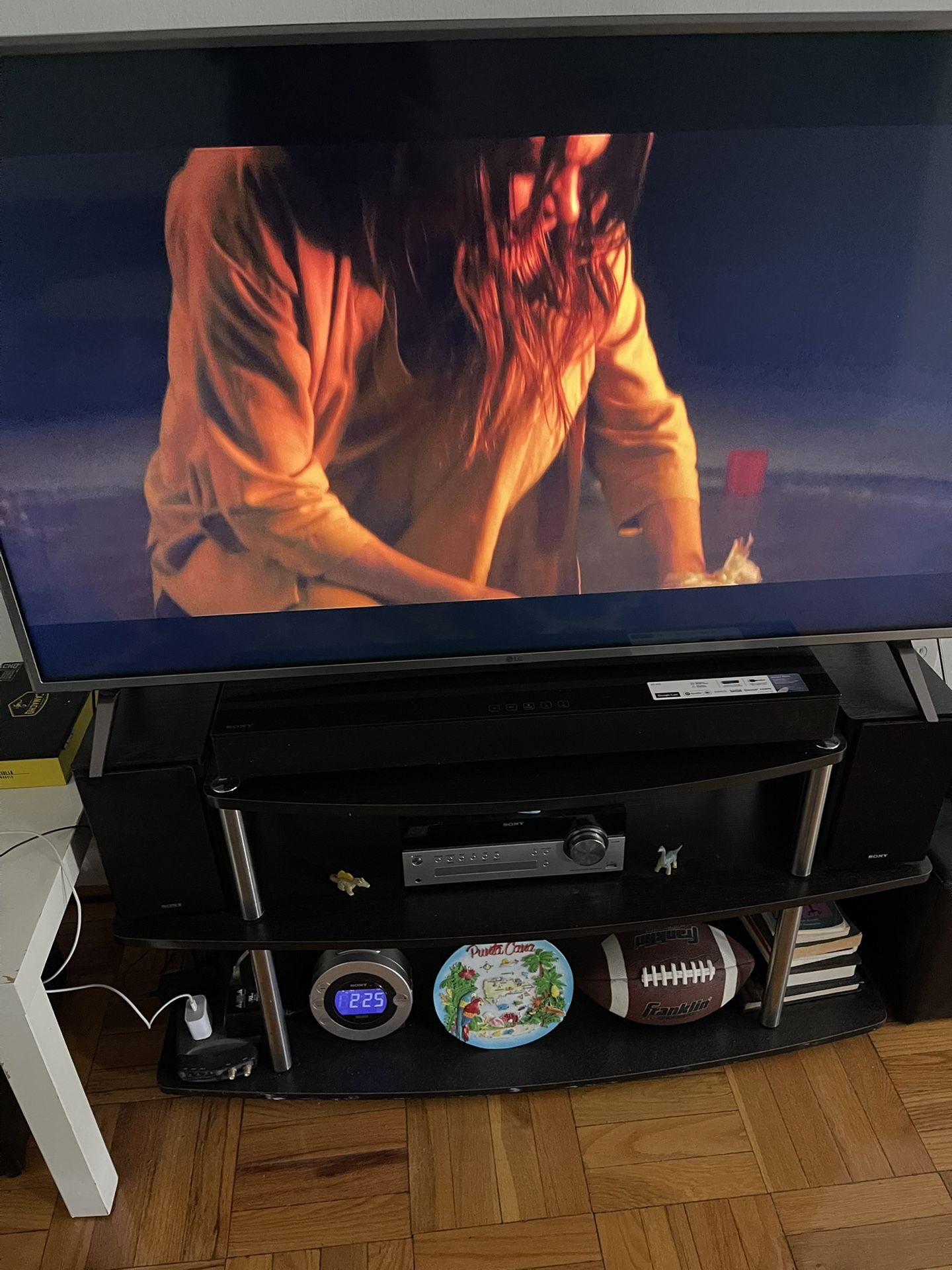 LG TV + SONY sound Bar+ TV Table