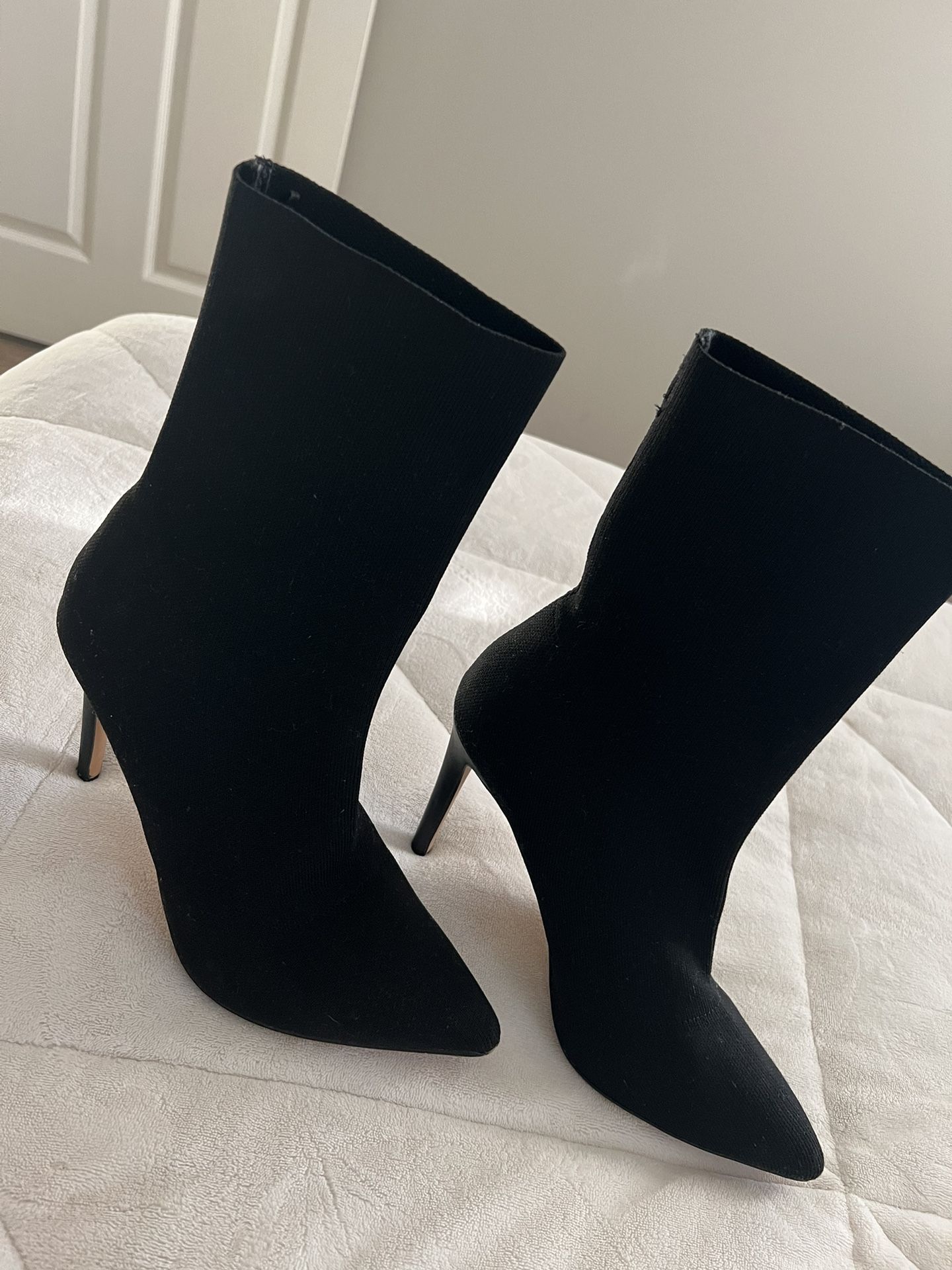 black heel boots