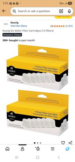 Keurig Water Filter Cartridges (12) 2 boxes $15