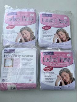 4 Ladies panty XXL one piece protection for bladder control all for