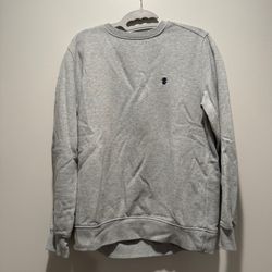 Izod Men's Gray Fleece Crewneck Sweatshirt - Small