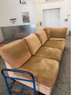 $12k Custom Made Goose Down Golden Sofa