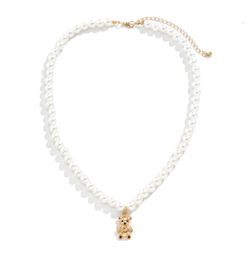 Cute Bear Y2K Necklace Pearls Men’s Women’s