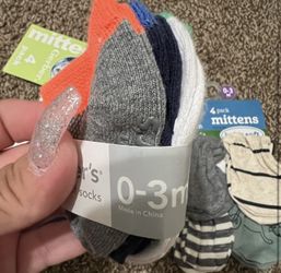 New Baby Boy Mittens/socks