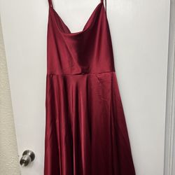 Burgundy red floor length dress!