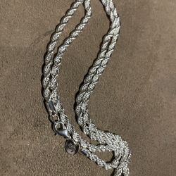 Sterling silver 925 24”rope chain