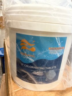 3" Inch Chlorine Tabs | 8 Pounds | Individual Stabilized Chlorinating Tablets for Sanitizing Swimming Pools | Long Lasting, Slow Dissolving, and UV Pr