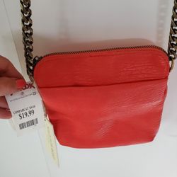 New Ladies Orange Crossbody Bag W Tag