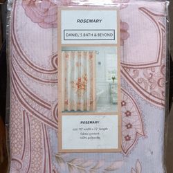 NEW" Bath Curtain "Rosemary" Pink Color