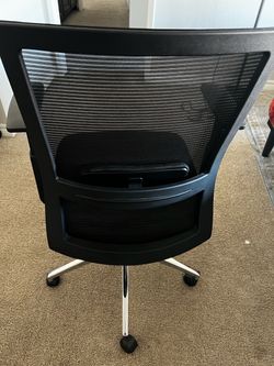 Black Mesh Office Chair with Chrome Base