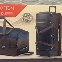 30” Drop-Bottom Duffel Bag  Dk Blue