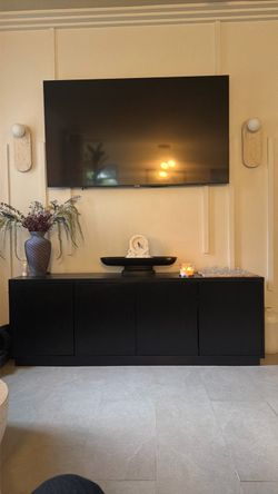 Black TV Credenza Console