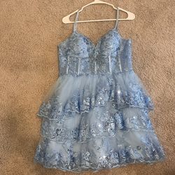 Lace Tiered Corset Dress 