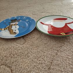 new Ceramic Christmas Plate X2