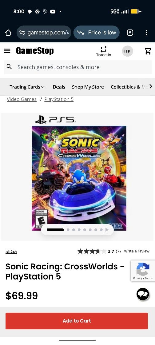 Sonic Cross world PlayStation 5