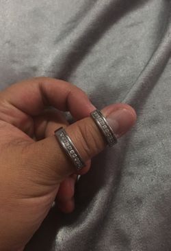 Stainless steel couples ring size 6 and 10