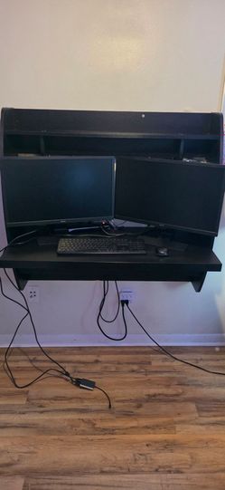 Floating Black Desk 75.00 OBO